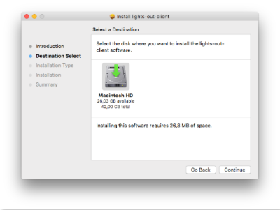 Installieren von Lights-Out auf macOS 2