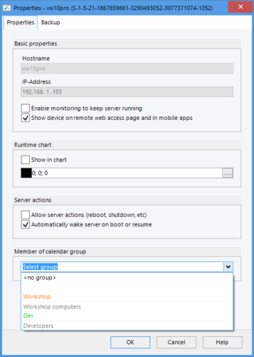 assigning computer to a group