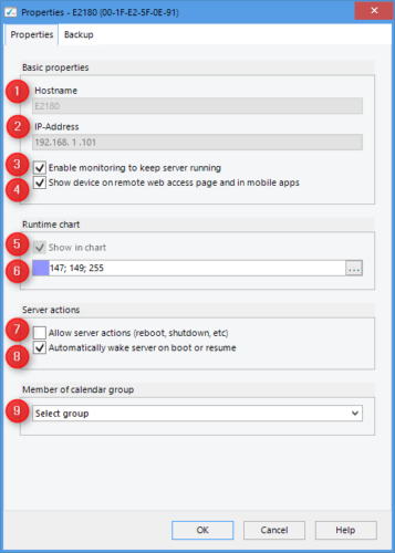 device properties