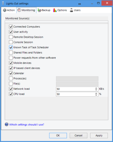 power requests and user activity