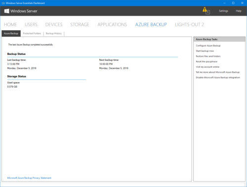 microsoft azure backup