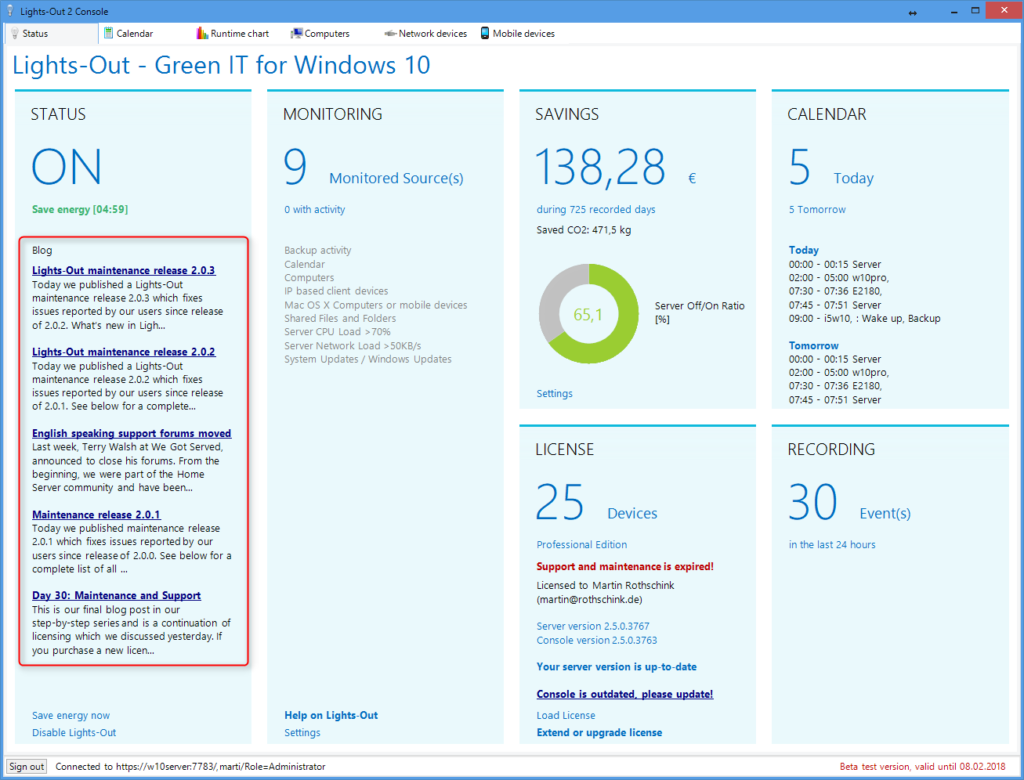 Blog posts (Dashboard and Console)