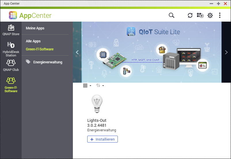 Lights-Out für QNAP App-Center