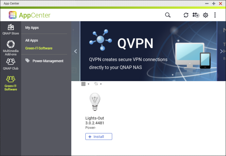 LightsOut power management for QNAP (beta) GreenITSoftware
