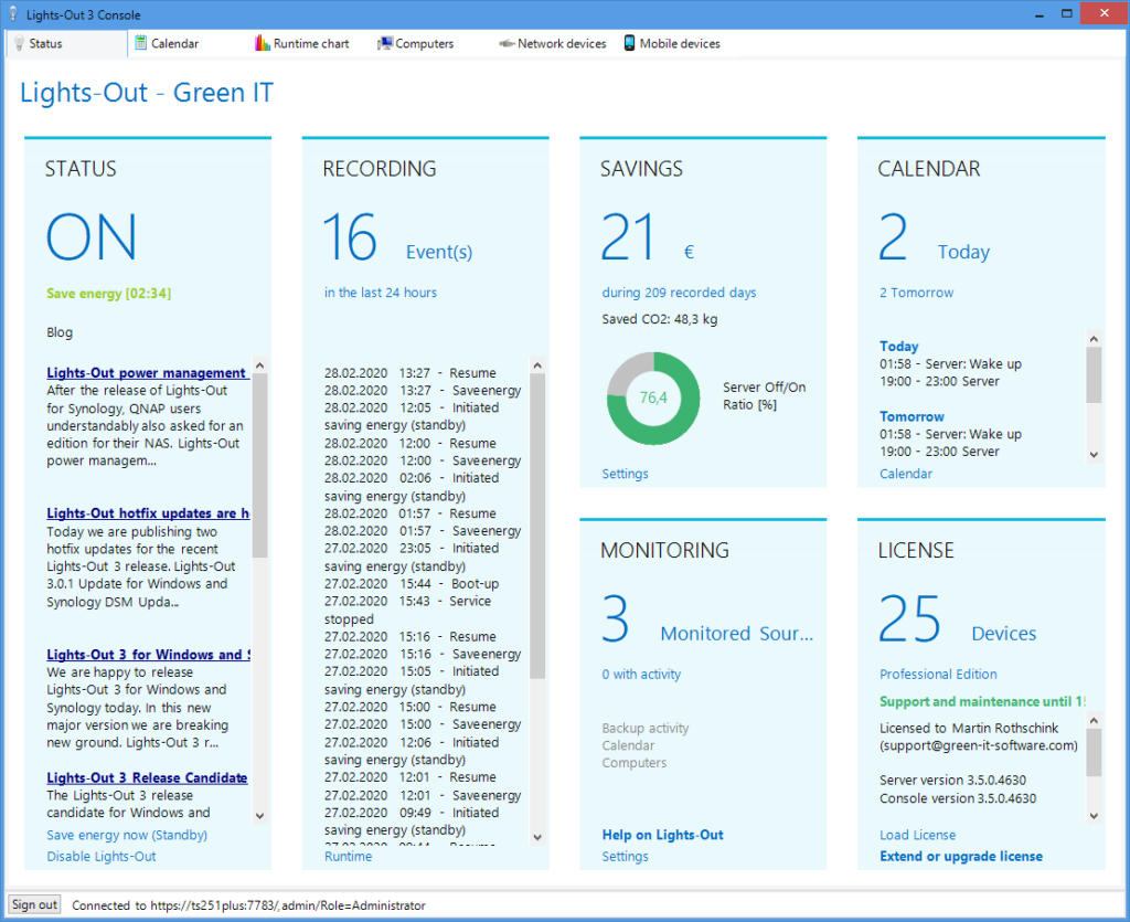 Lights-Out 3.5 on a QNAP NAS