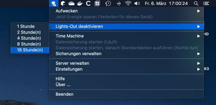 Deaktiviert Lighs-Out am Server (macOS)