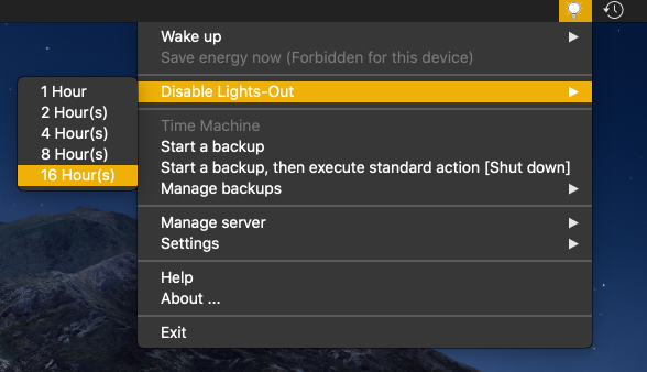 Disable Lights-Out on the server (macOS)