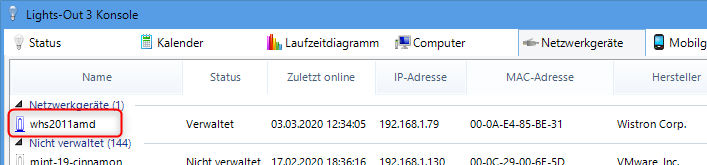 Sekundärer Server als Netzwerkgerät