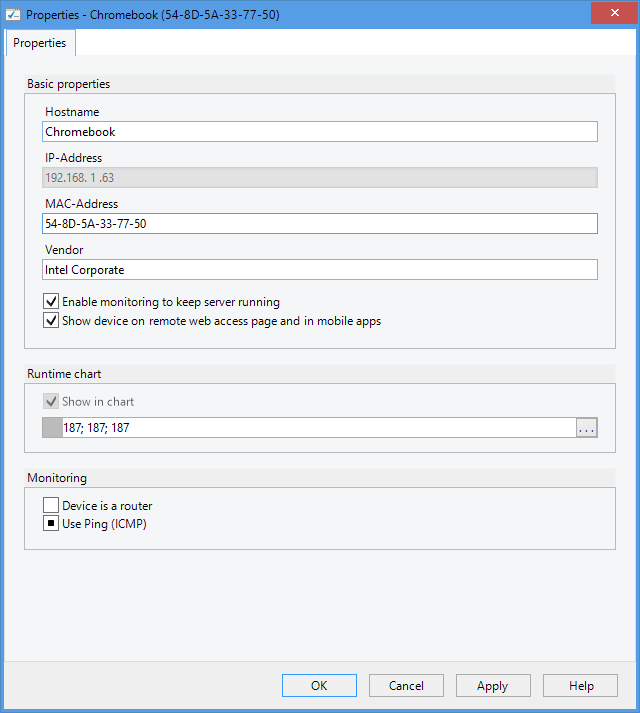 Chromebook properties