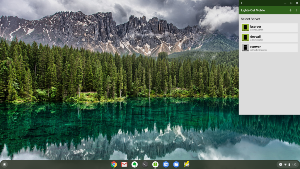 Light-Out Mobile on Chrome-OS