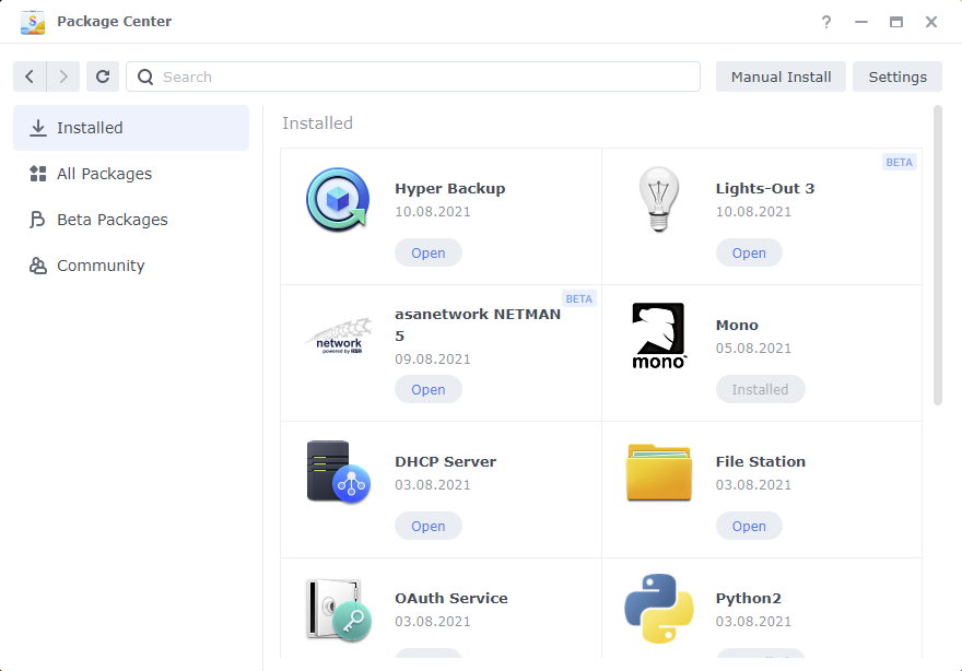 Lights-Out running on Synology DSM 7