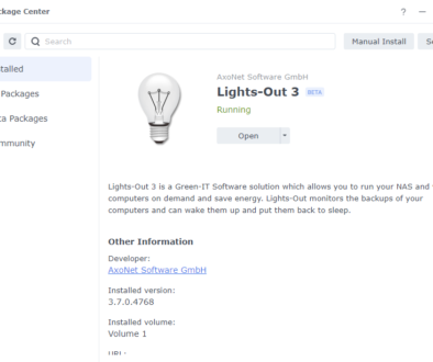 DSM 7 Lights-Out running